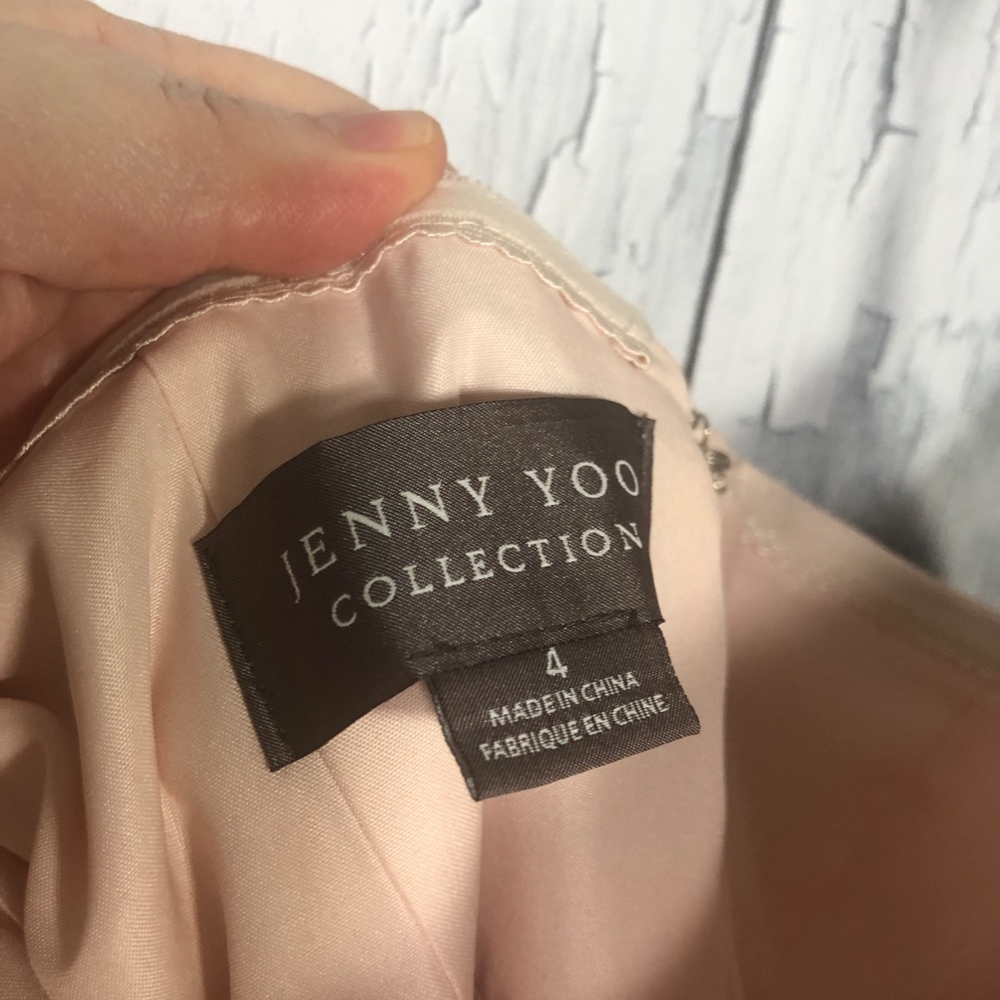 Jenny Yoo Strapless Tulle Gown in Blush Nude - Picture 5 of 8